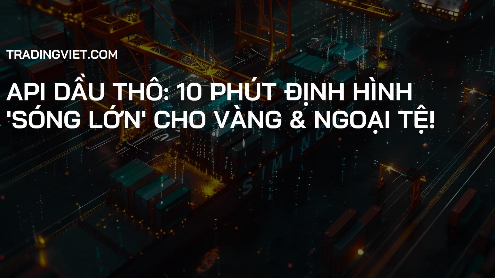 API Dầu Thô: 10 phút định hình 'sóng lớn' cho Vàng & Ngoại tệ!