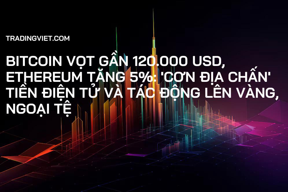 Bitcoin Vọt Gần 120.000 USD, Ethereum Tăng 5%: 'Cơn Địa Chấn' Tiền Điện Tử và Tác Động Lên Vàng, Ngoại Tệ