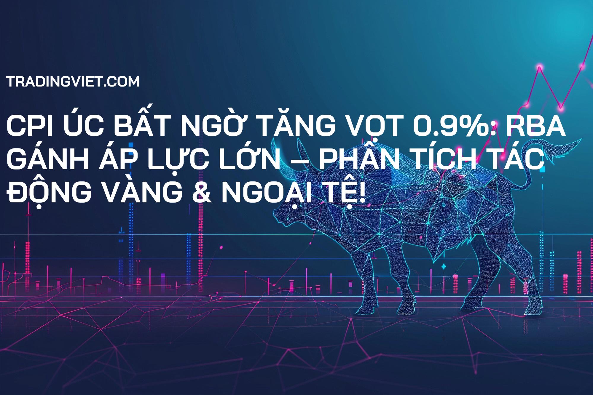 CPI Úc Bất Ngờ Tăng Vọt 0.9%: RBA Gánh Áp Lực Lớn – Phân Tích Tác Động Vàng & Ngoại Tệ!