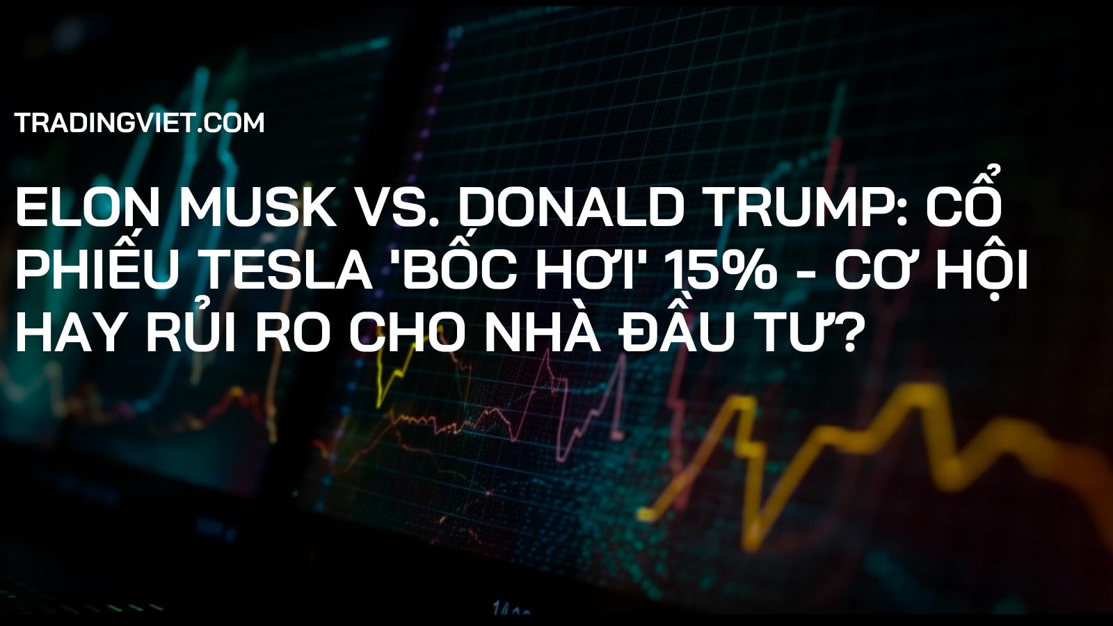 Elon Musk vs. Donald Trump: Cổ phiếu Tesla 'bốc hơi' 15% - Cơ hội hay rủi ro cho nhà đầu tư?