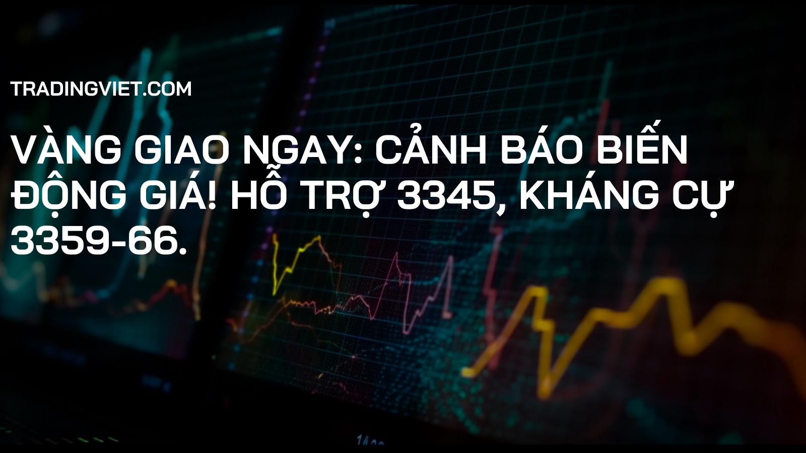 Vàng giao ngay: Cảnh báo biến động giá! Hỗ trợ 3345, Kháng cự 3359-66.